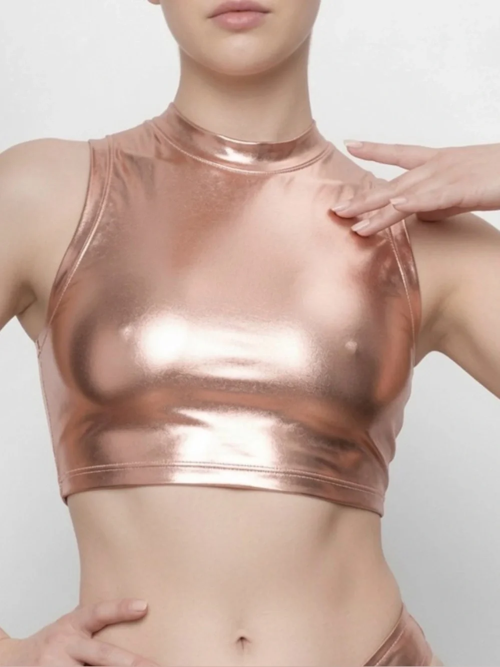 ✨ SKIMS Metallic Crop Tank | Rose Gold | Small | NWT 💖